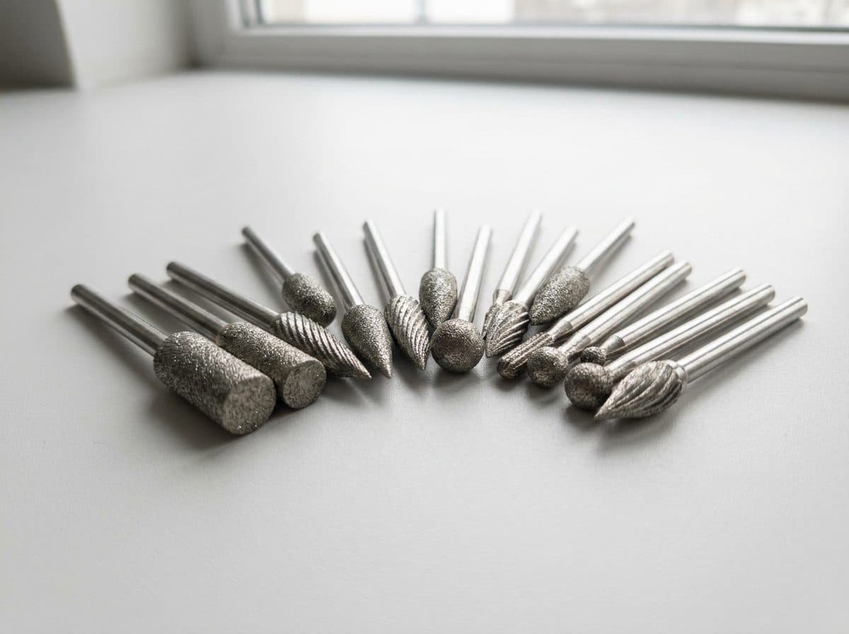 Diamond burrs with shank